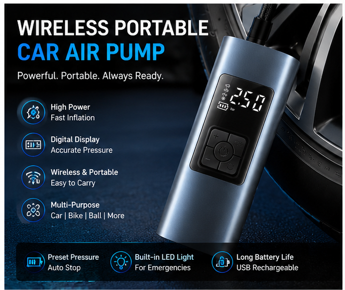 Wireless Portable Electric Car Air High Power